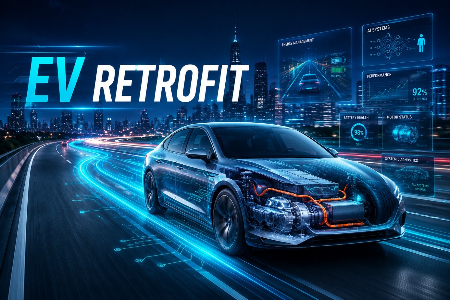 EV Retrofit course – electric vehicle conversion with AI systems and battery diagnostics