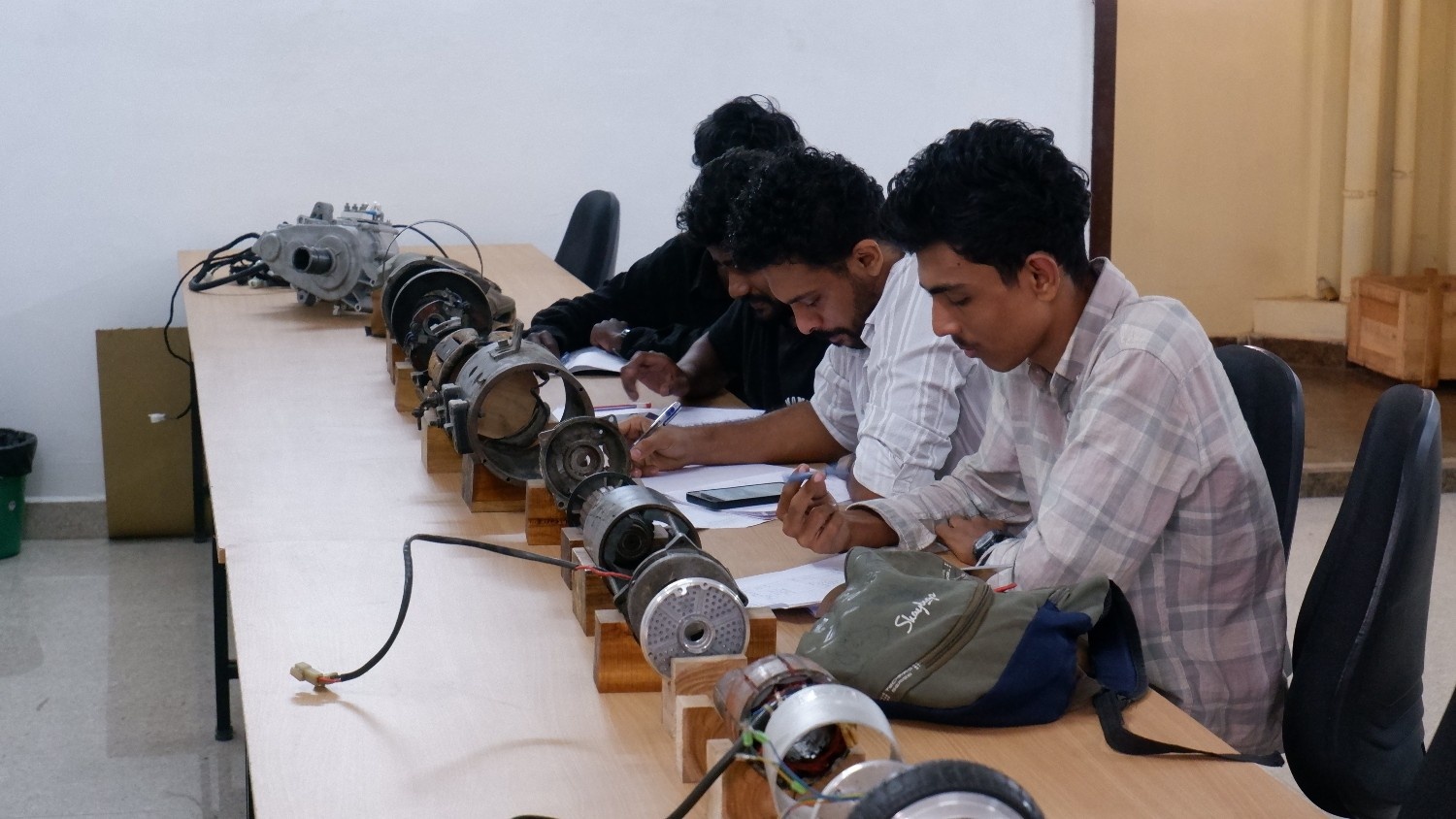 Working professionals in AI training session